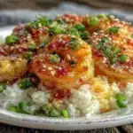 quick honey sriracha shrimp - featured image