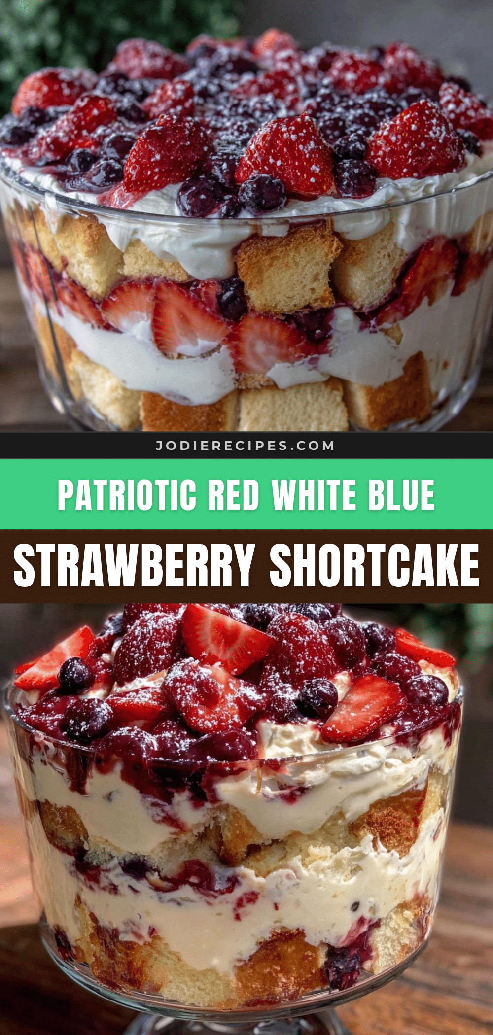 red white and blue strawberry shortcake trifle recipe