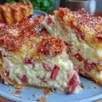 rhubarb custard pie - featured image