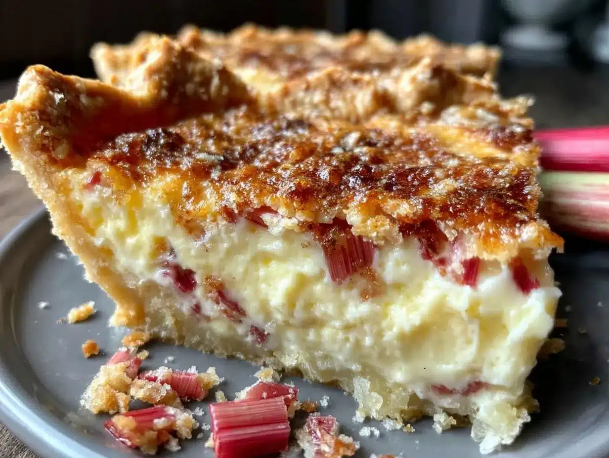 rhubarb custard pie preparation steps