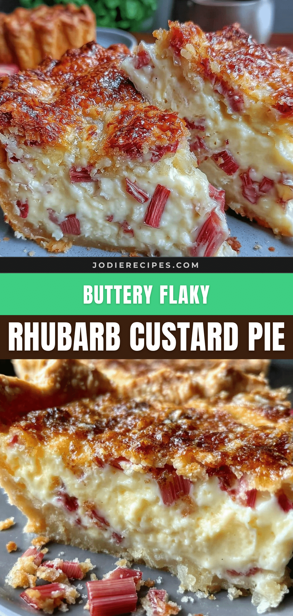 rhubarb custard pie recipe