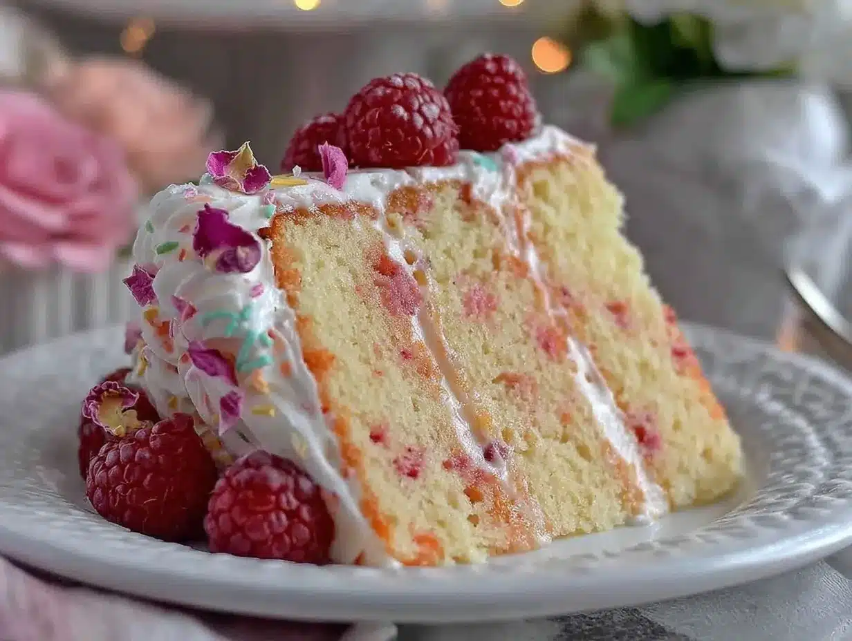 rose raspberry chiffon cake preparation steps