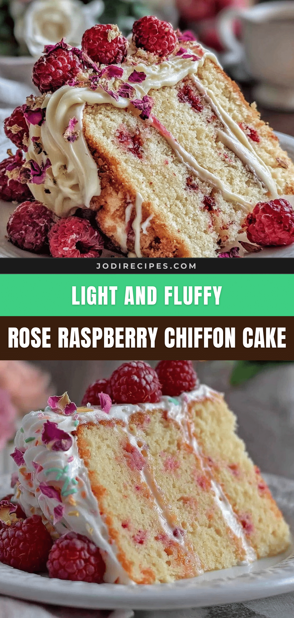 rose raspberry chiffon cake recipe