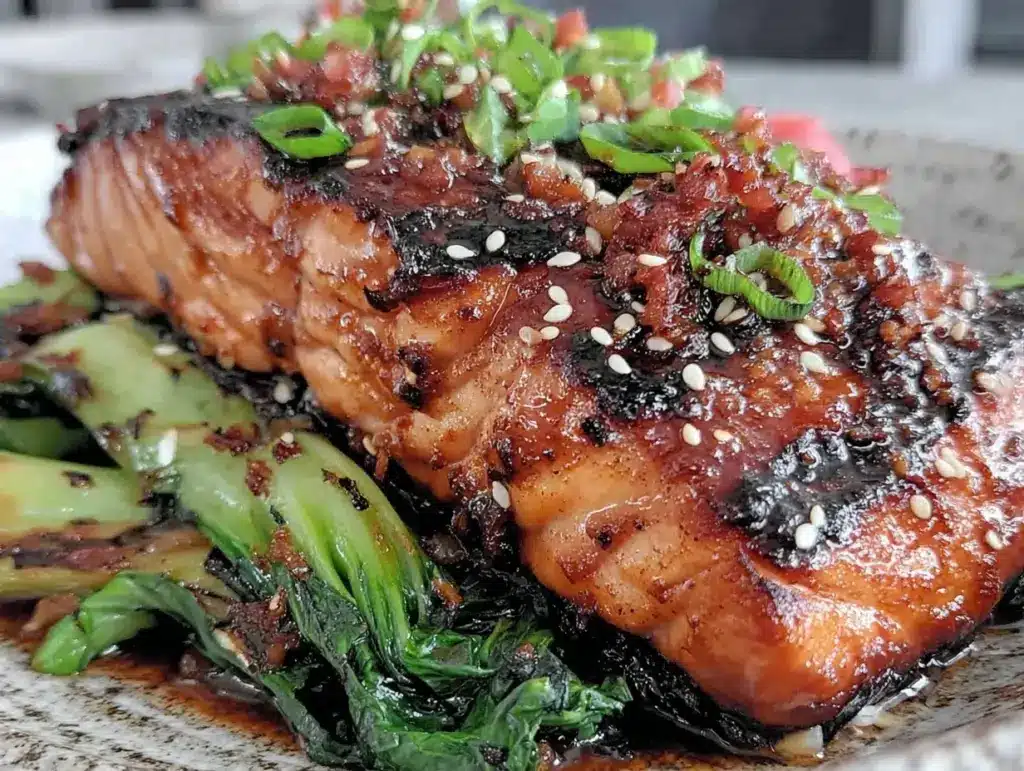 savory miso glazed salmon - featured image