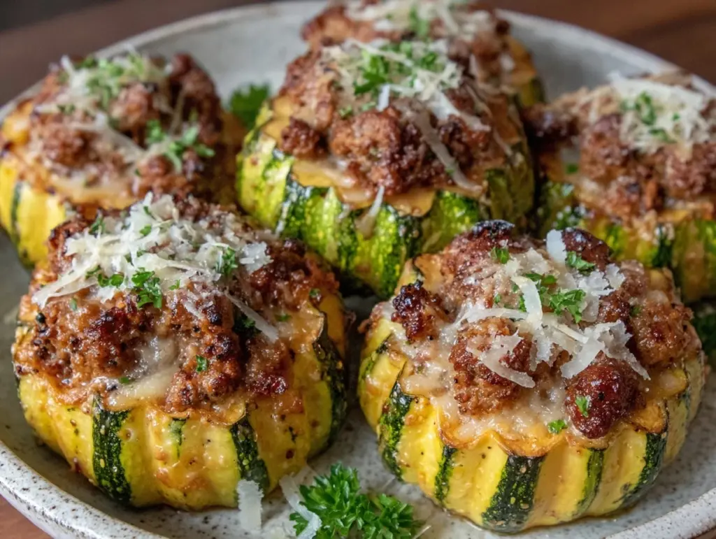 savory stuffed patty pan squash - featured image