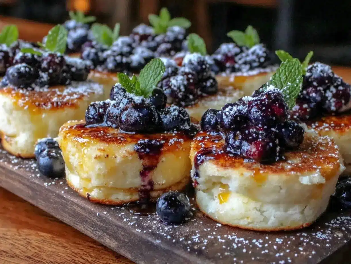 sheet pan blueberry pancake bites preparation steps