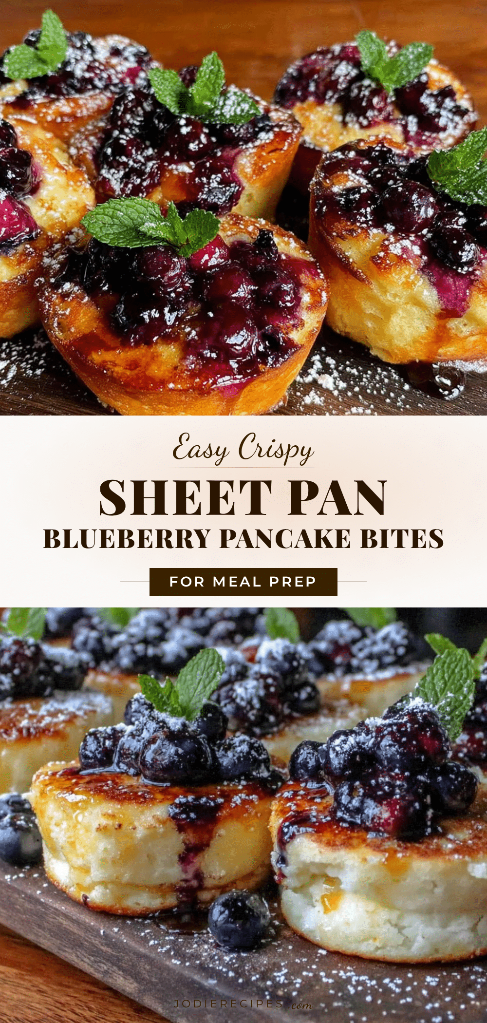 sheet pan blueberry pancake bites recipe