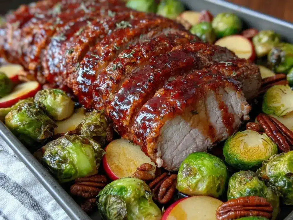 sheet pan pork tenderloin - featured image