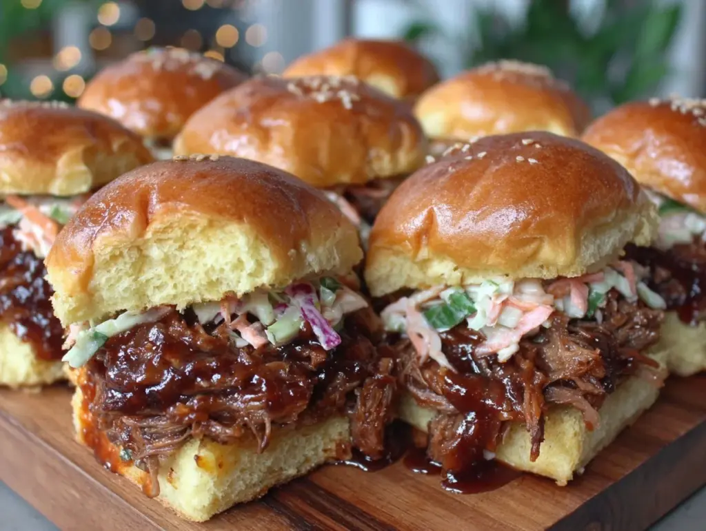 slow cooker BBQ pulled pork sliders - featured image