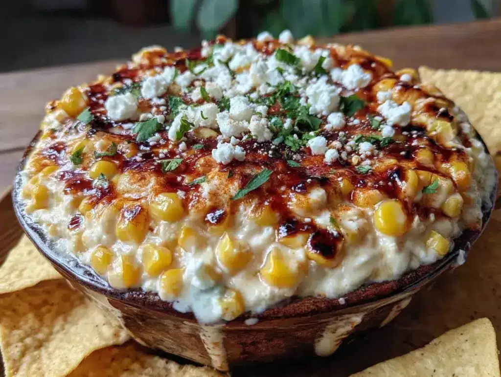 slow cooker elote corn dip - featured image
