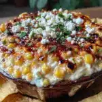 slow cooker elote corn dip - featured image