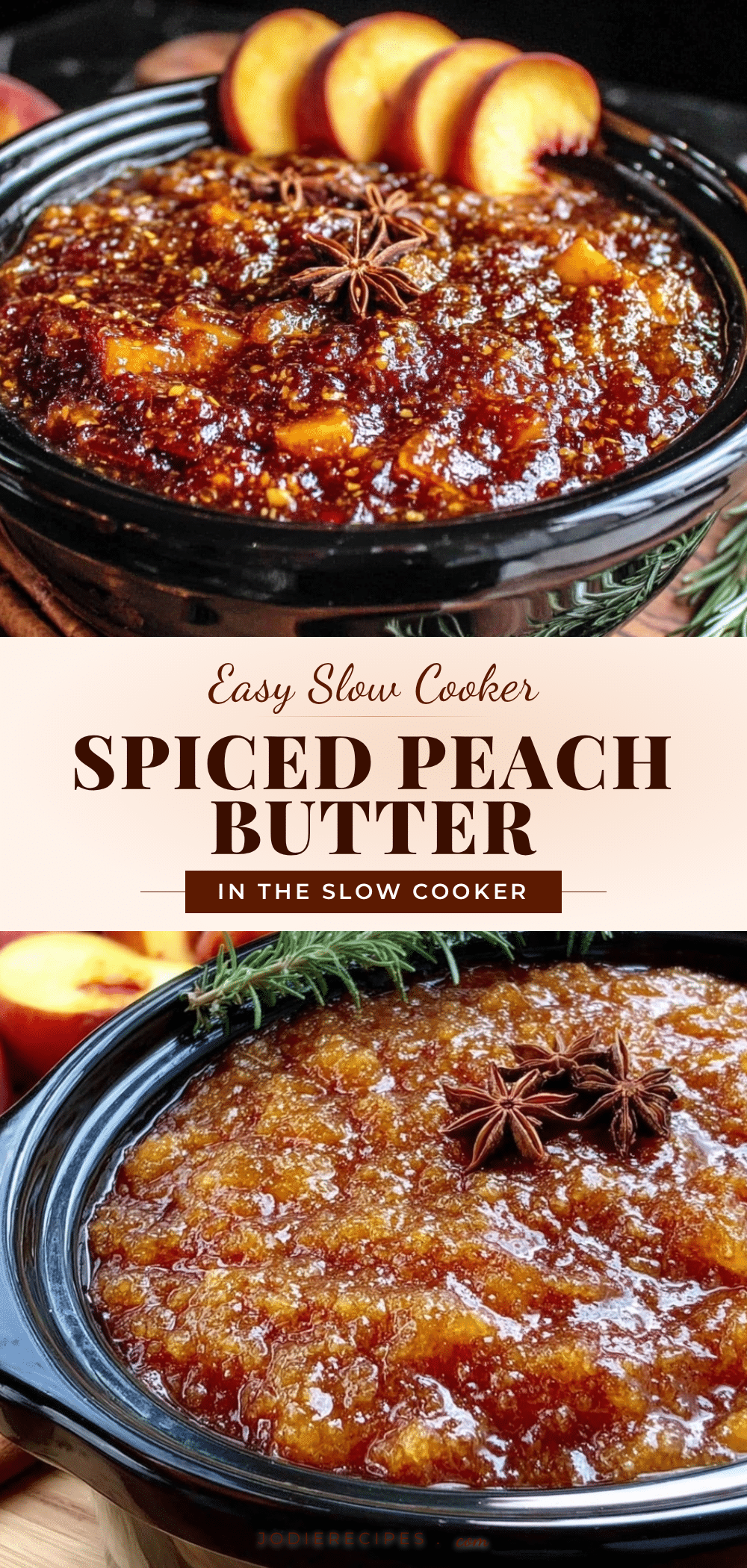 slow cooker spiced peach butter recipe