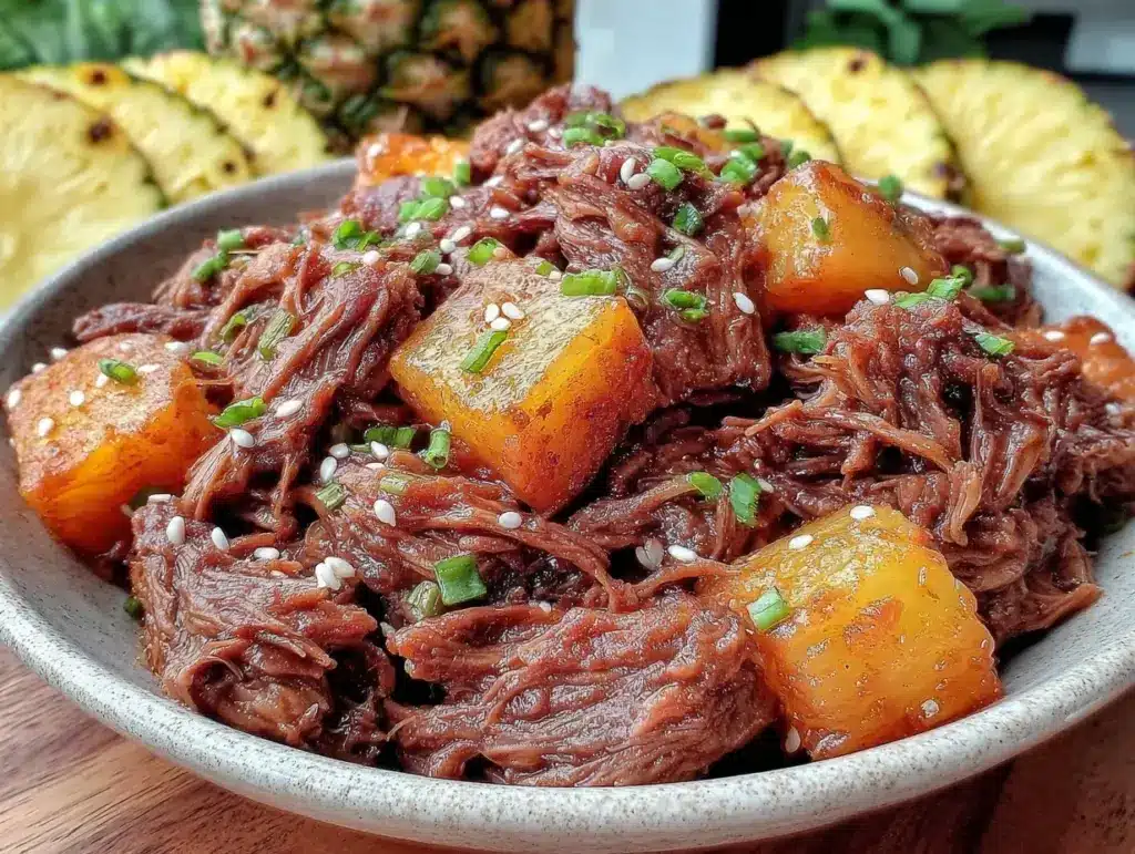 slow cooker teriyaki pineapple chicken - featured image
