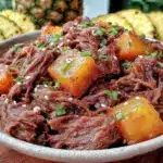 slow cooker teriyaki pineapple chicken - featured image