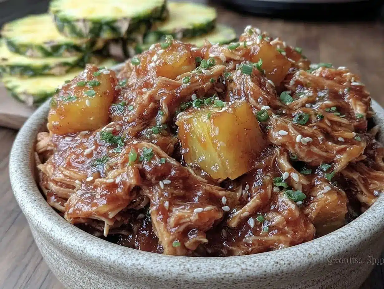 slow cooker teriyaki pineapple chicken preparation steps