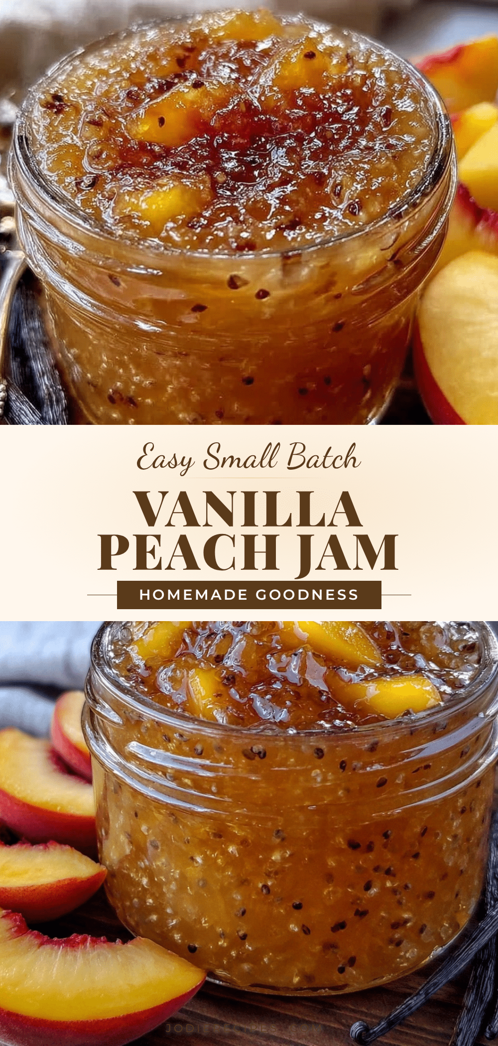 small batch vanilla bean peach jam recipe
