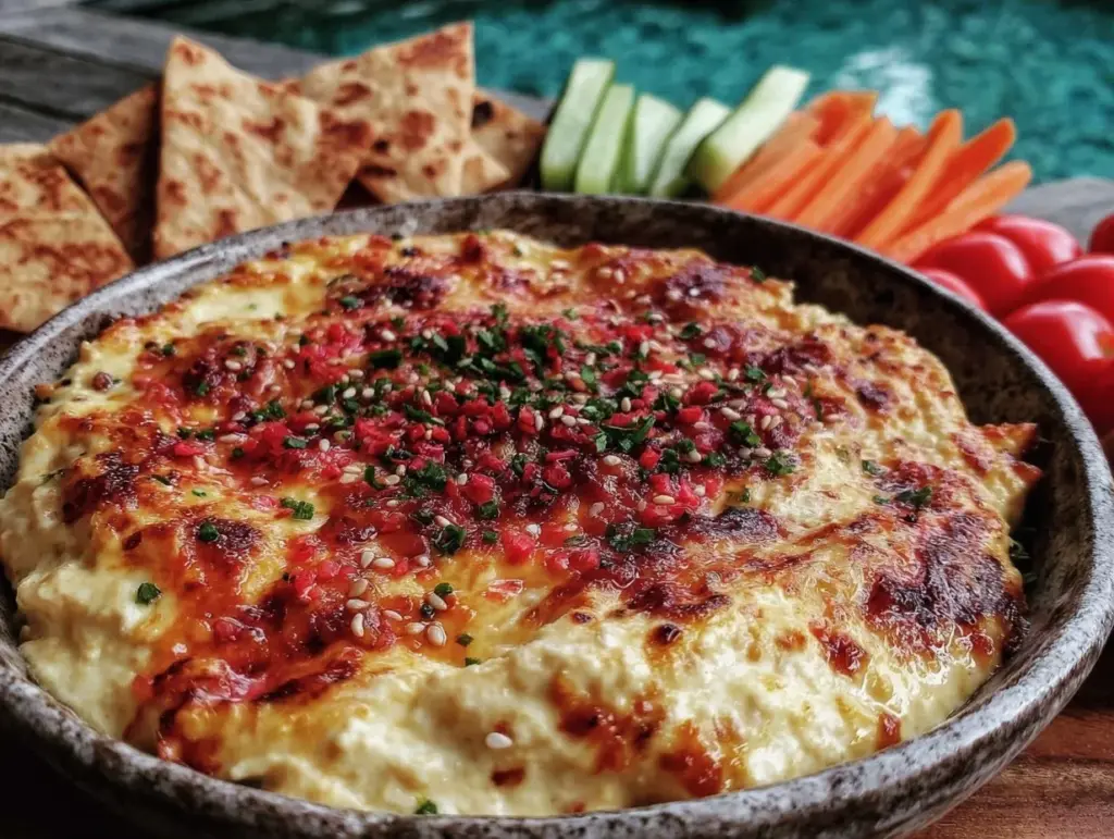 smoked gouda poolside dip - featured image