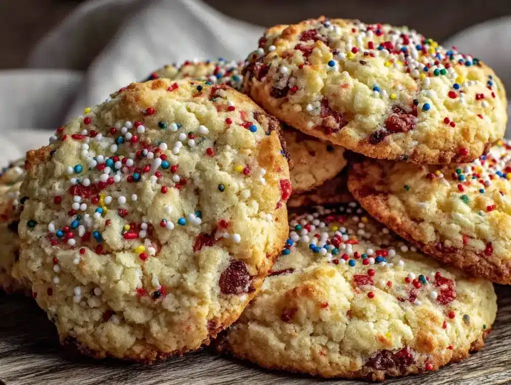 soft funfetti cake mix cookies - featured image