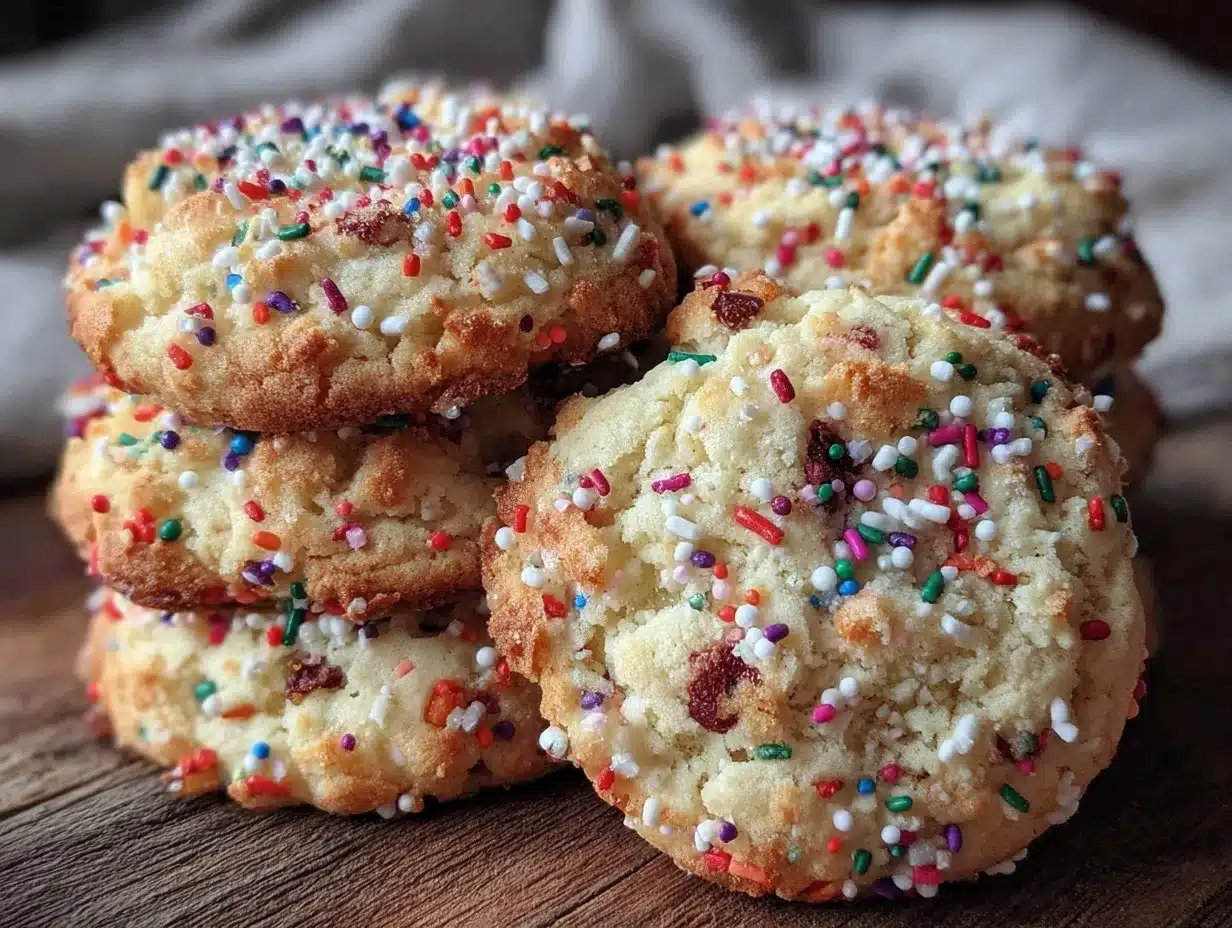 soft funfetti cake mix cookies preparation steps