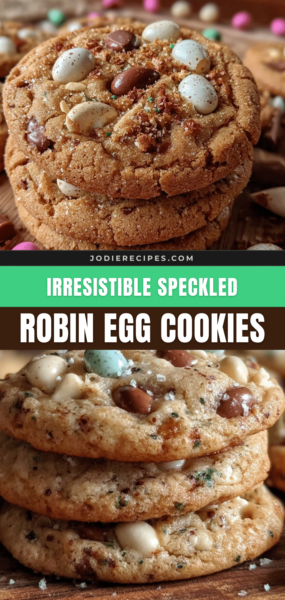 speckled robin egg malted milk chocolate cookies recipe