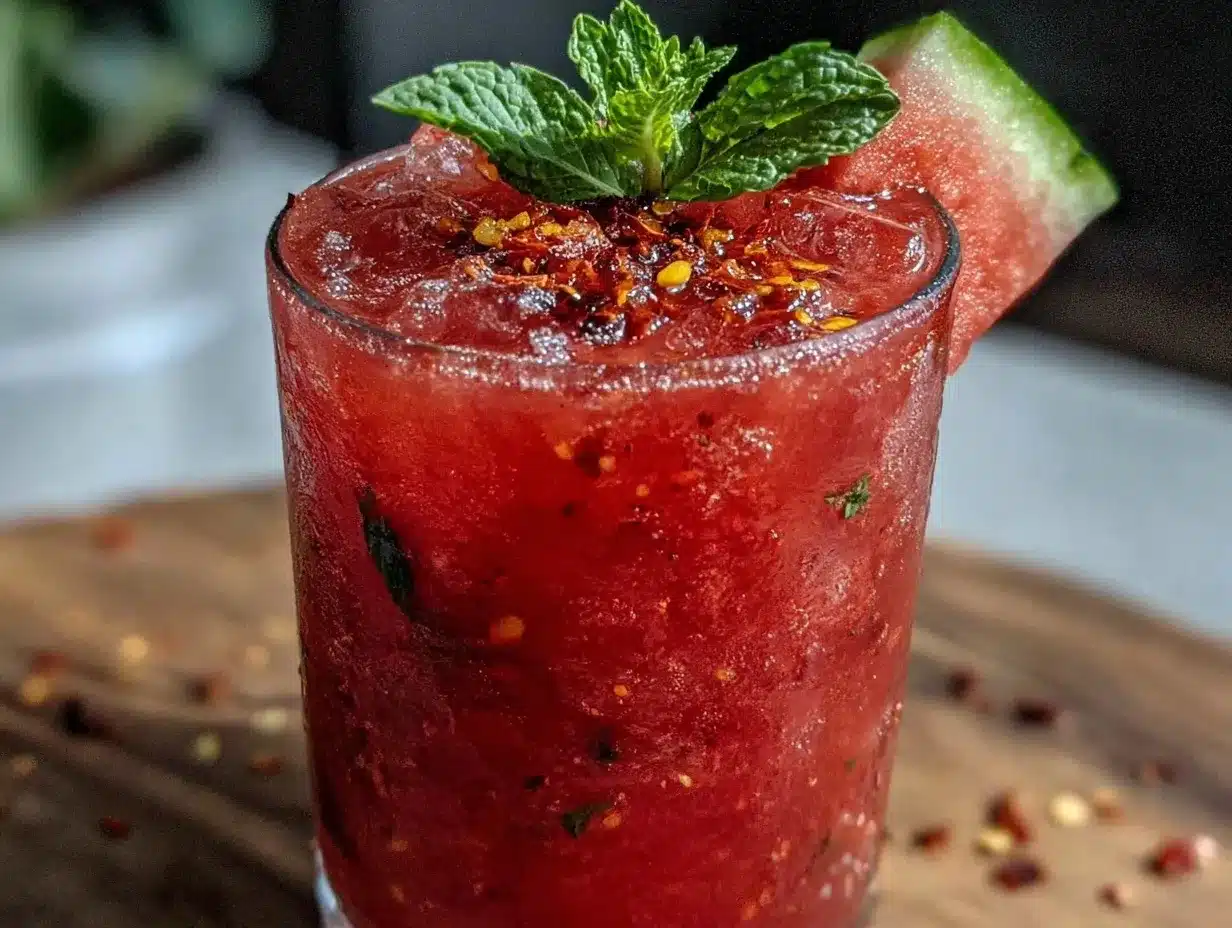 spicy watermelon mint agua fresca preparation steps