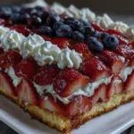 Stars and Stripes Strawberry Flag Cake - featured image