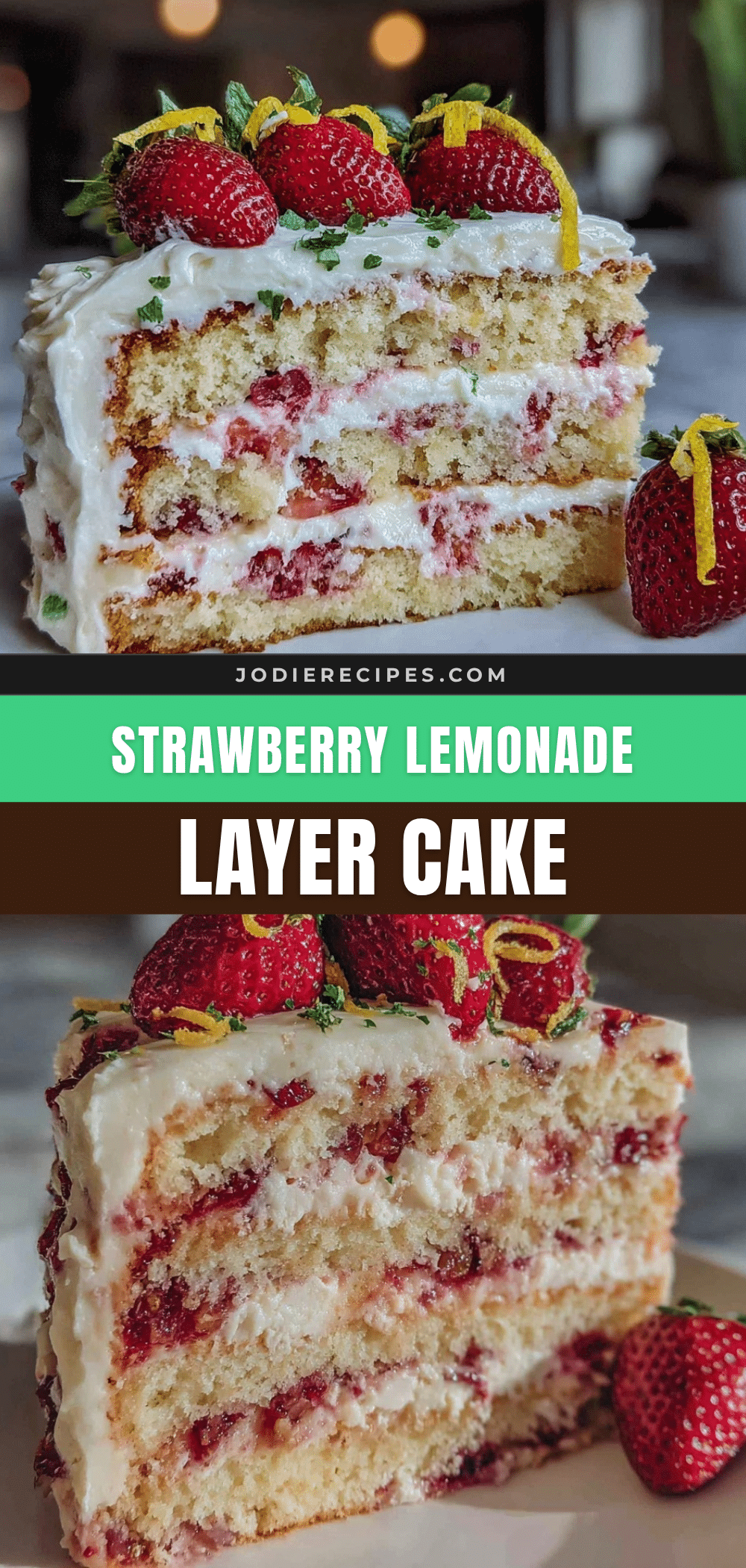 Strawberry Lemonade Layer Cake recipe