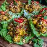 thai lettuce wrap chicken - featured image