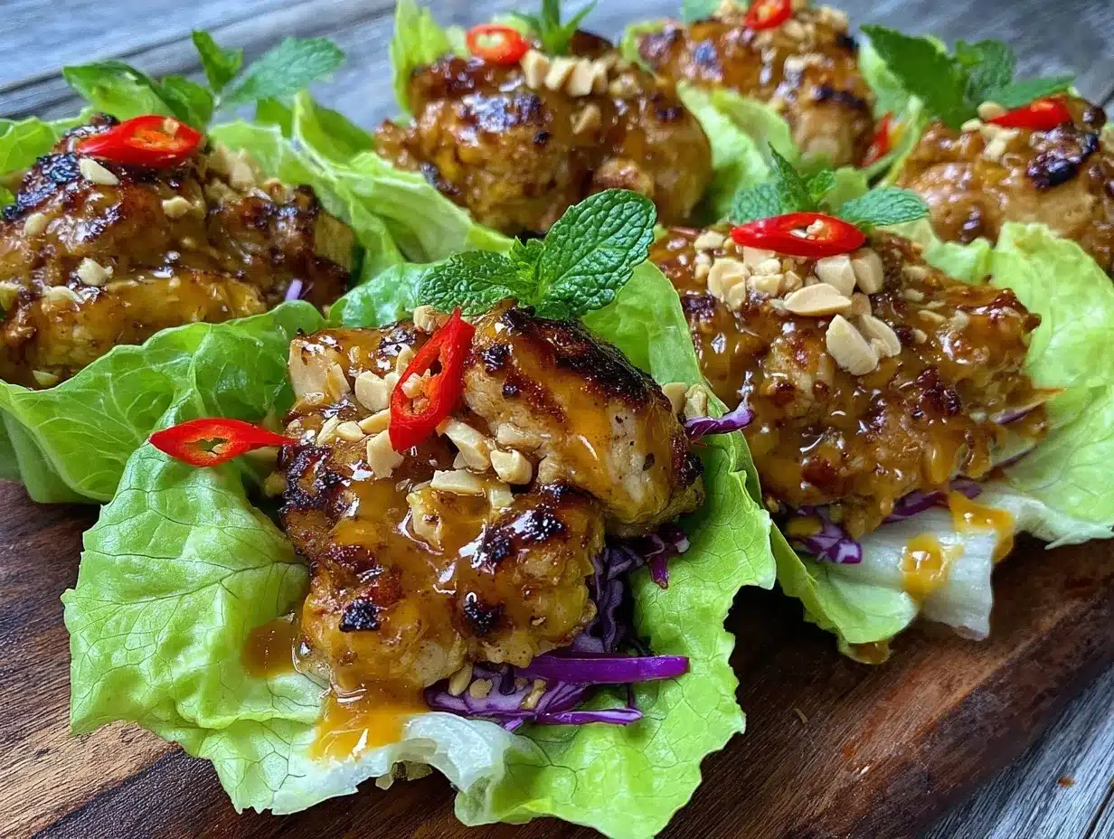thai lettuce wrap chicken preparation steps