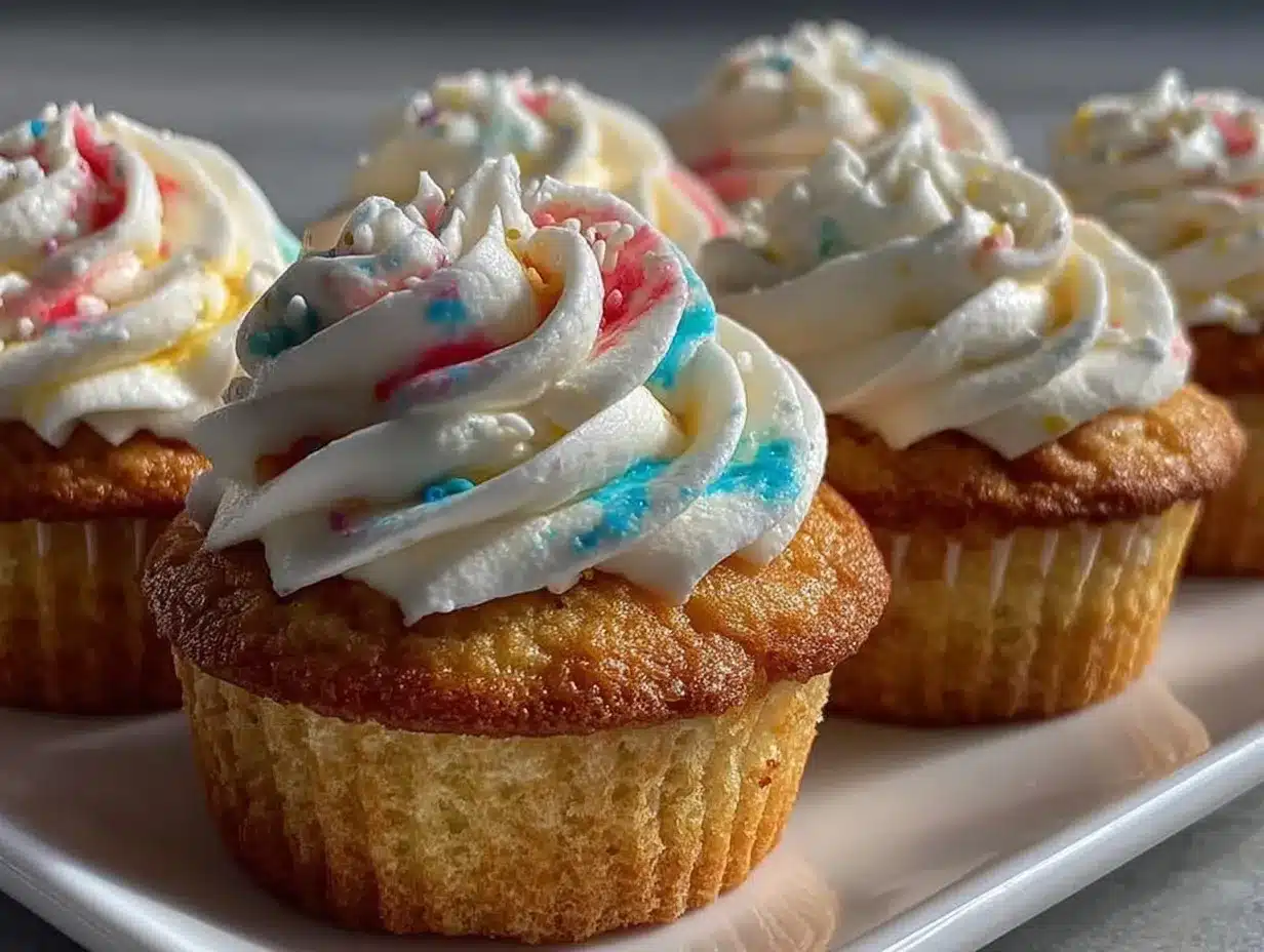 tie-dye vanilla cupcakes preparation steps