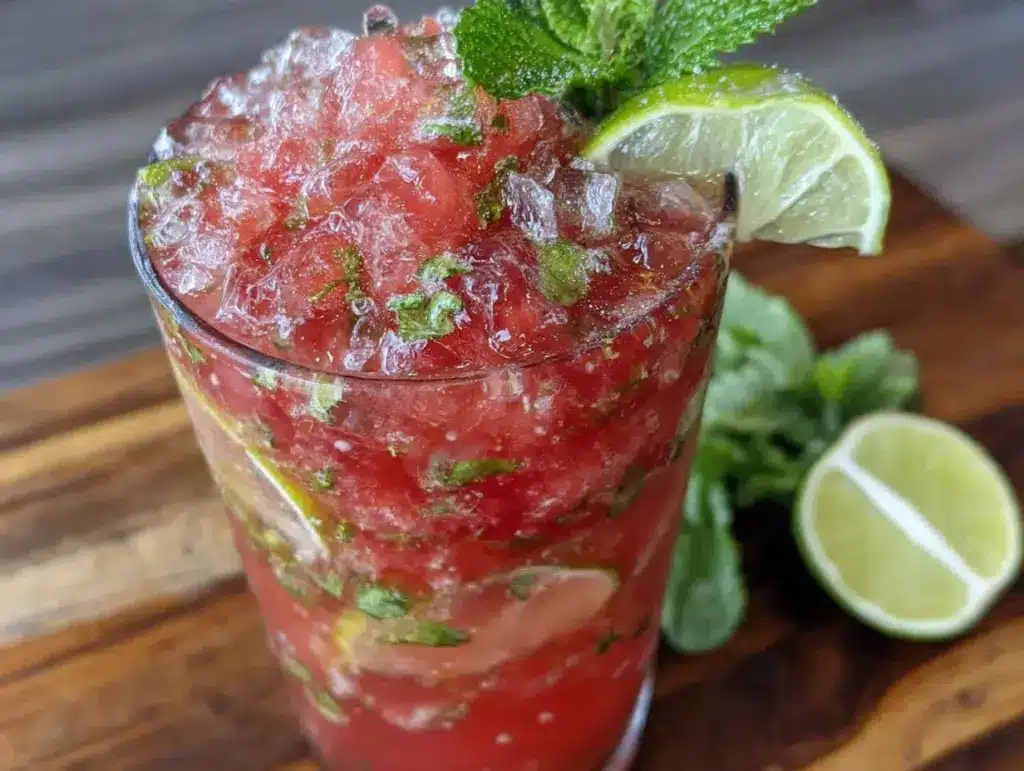 watermelon mojito mocktail - featured image