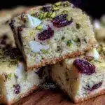 white chocolate cranberry pistachio shortbread - featured image