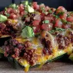 zucchini boat taco bake - featured image