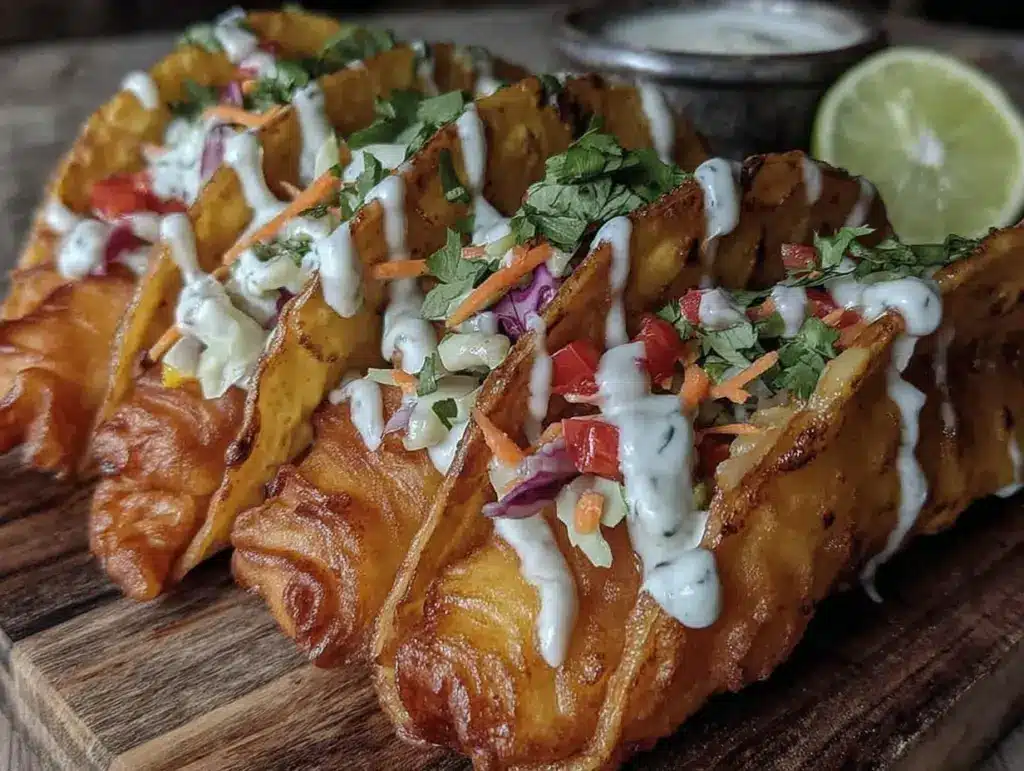 beer-battered fish tacos - featured image