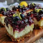 blueberry lemon cheesecake bars - featured image