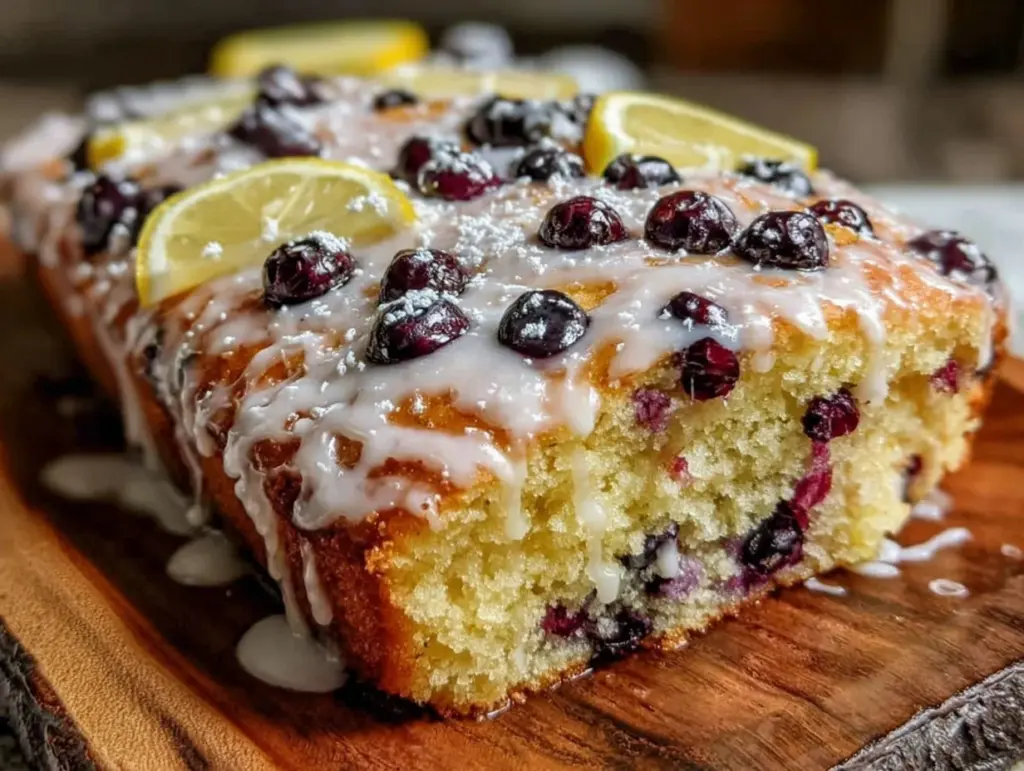 blueberry lemon poke cake - featured image