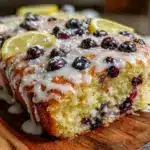 blueberry lemon poke cake - featured image