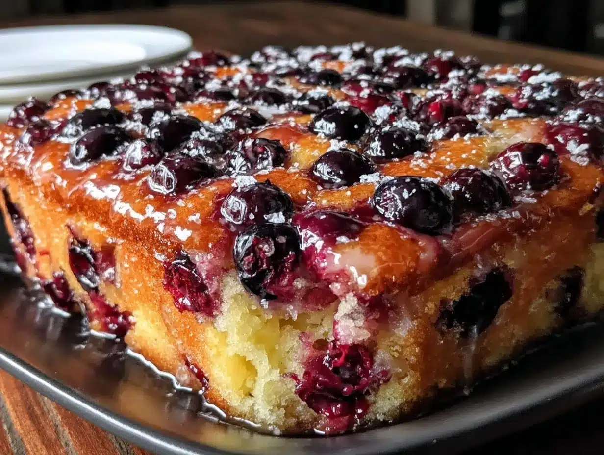 blueberry lemon poke cake preparation steps