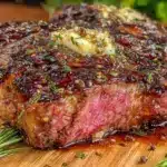 bourbon-glazed ribeye steak - featured image