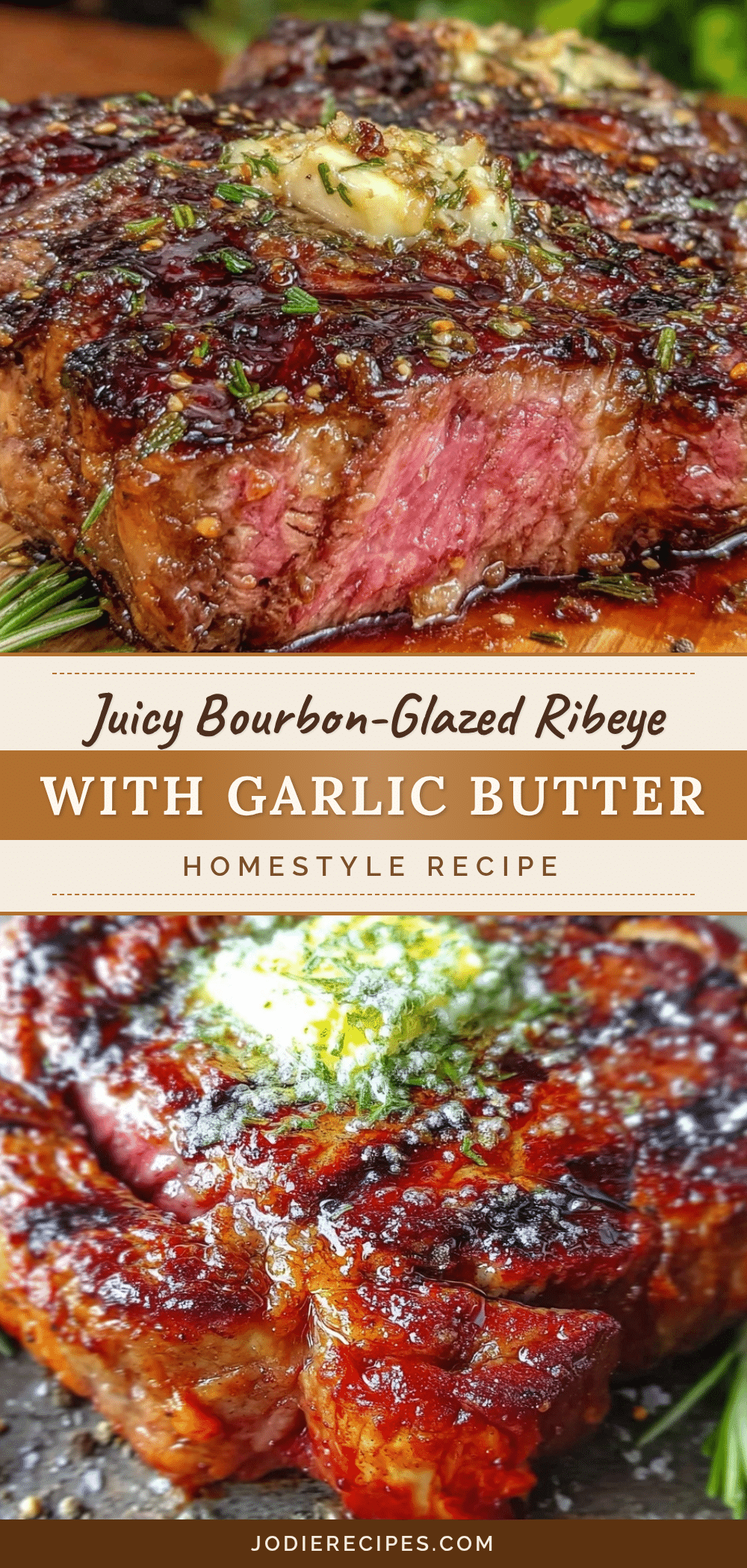 bourbon-glazed ribeye steak recipe