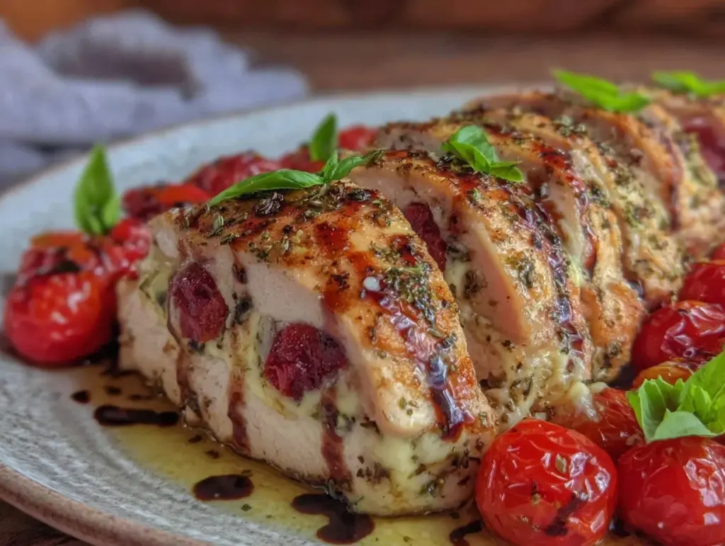 Caprese stuffed chicken breast - featured image
