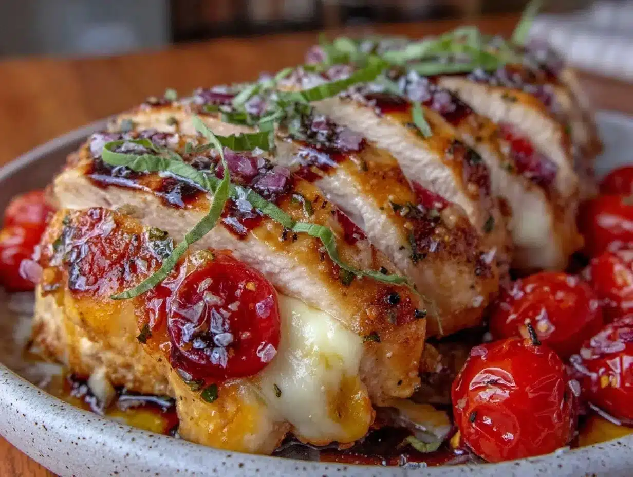 Caprese stuffed chicken breast preparation steps