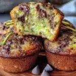 chocolate chip zucchini muffins - featured image