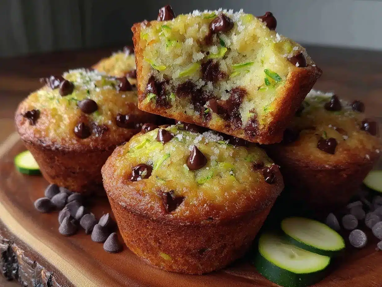 chocolate chip zucchini muffins preparation steps