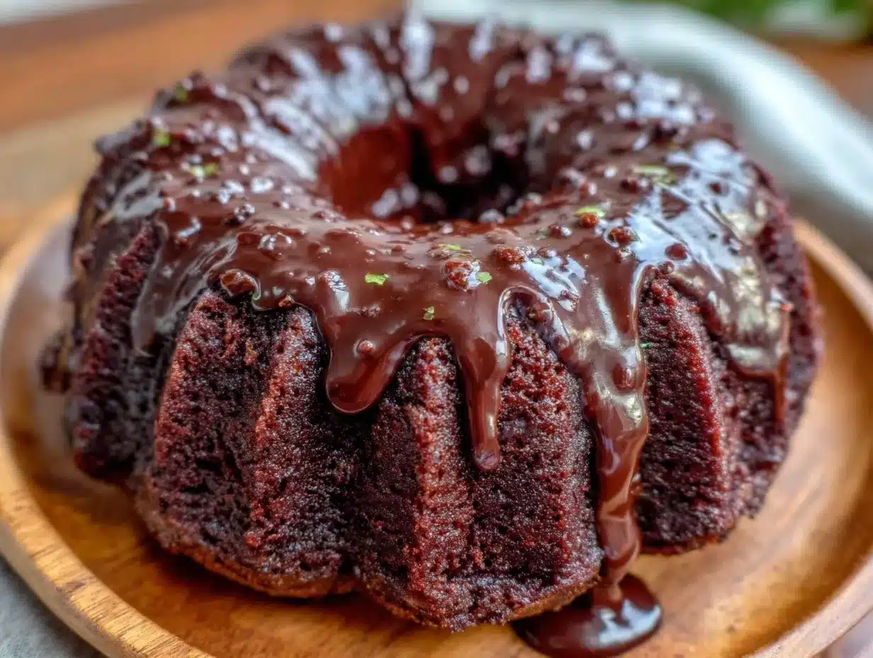 chocolate stout bundt cake preparation steps