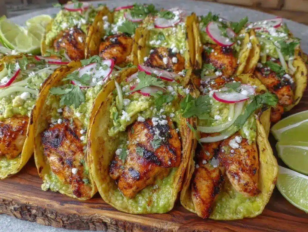 cilantro lime grilled chicken tacos - featured image