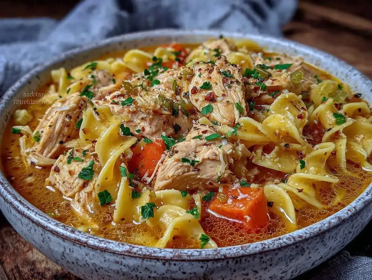 classic chicken noodle soup preparation steps
