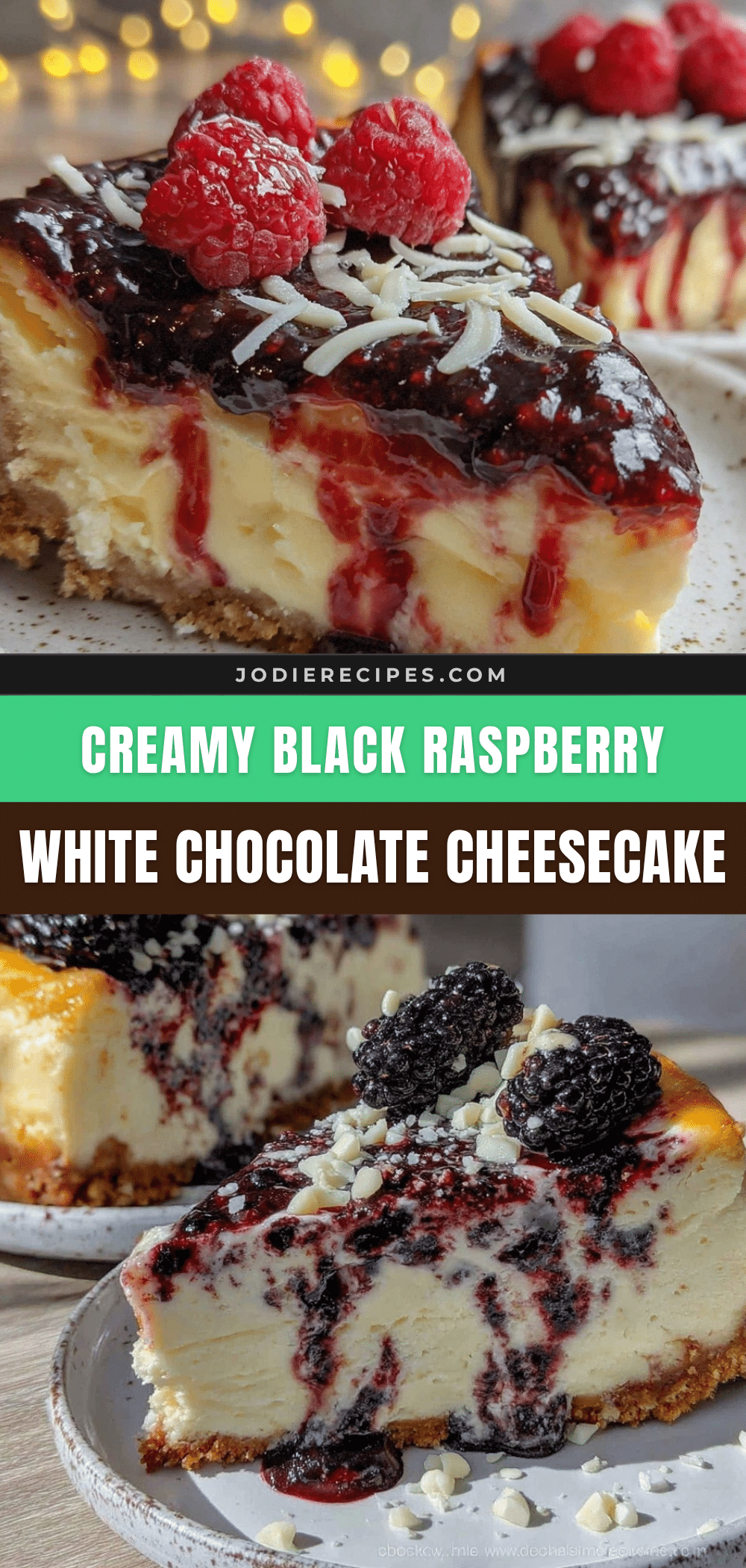 creamy black raspberry white chocolate cheesecake recipe