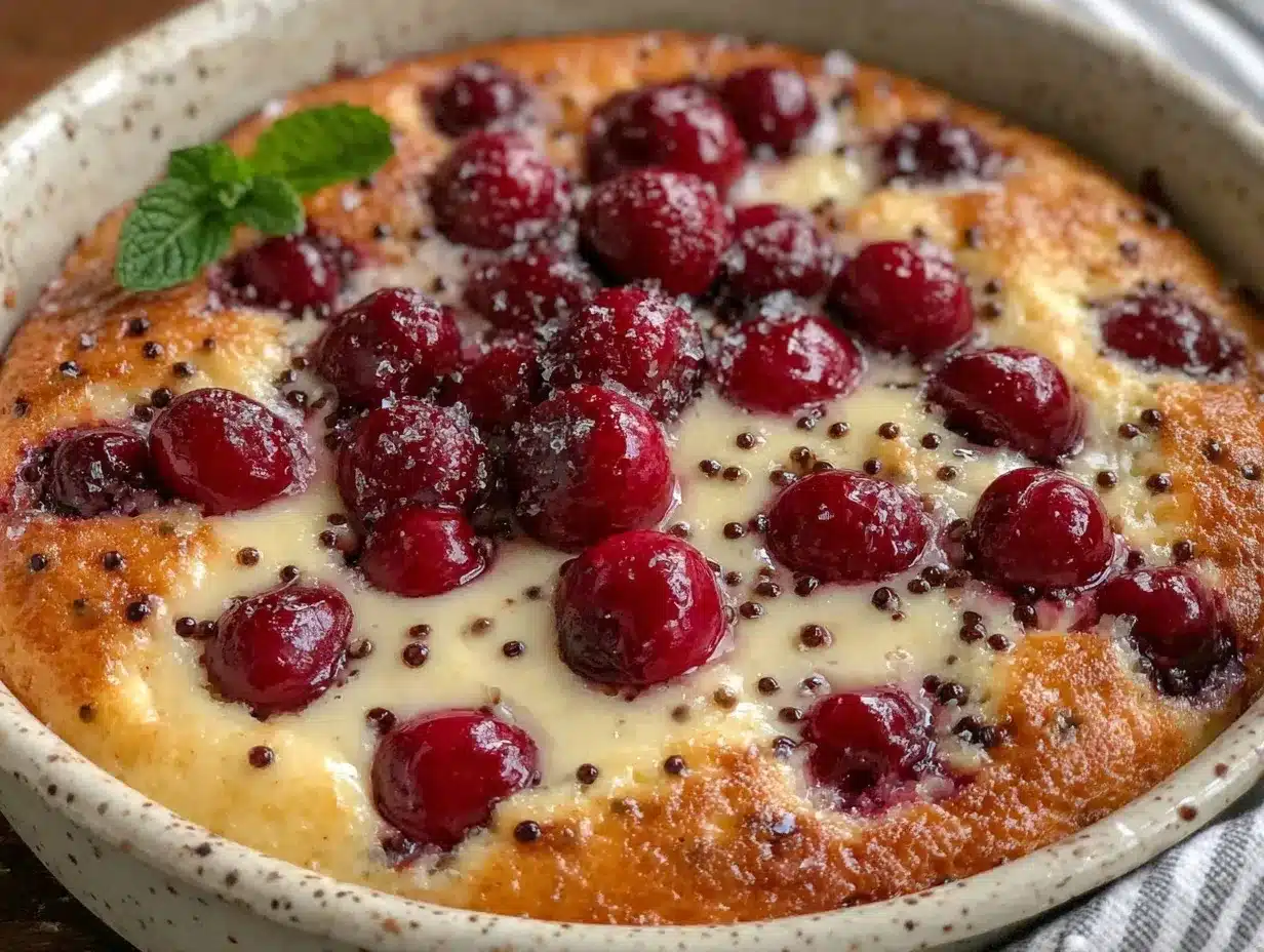 creamy fresh cherry clafoutis preparation steps
