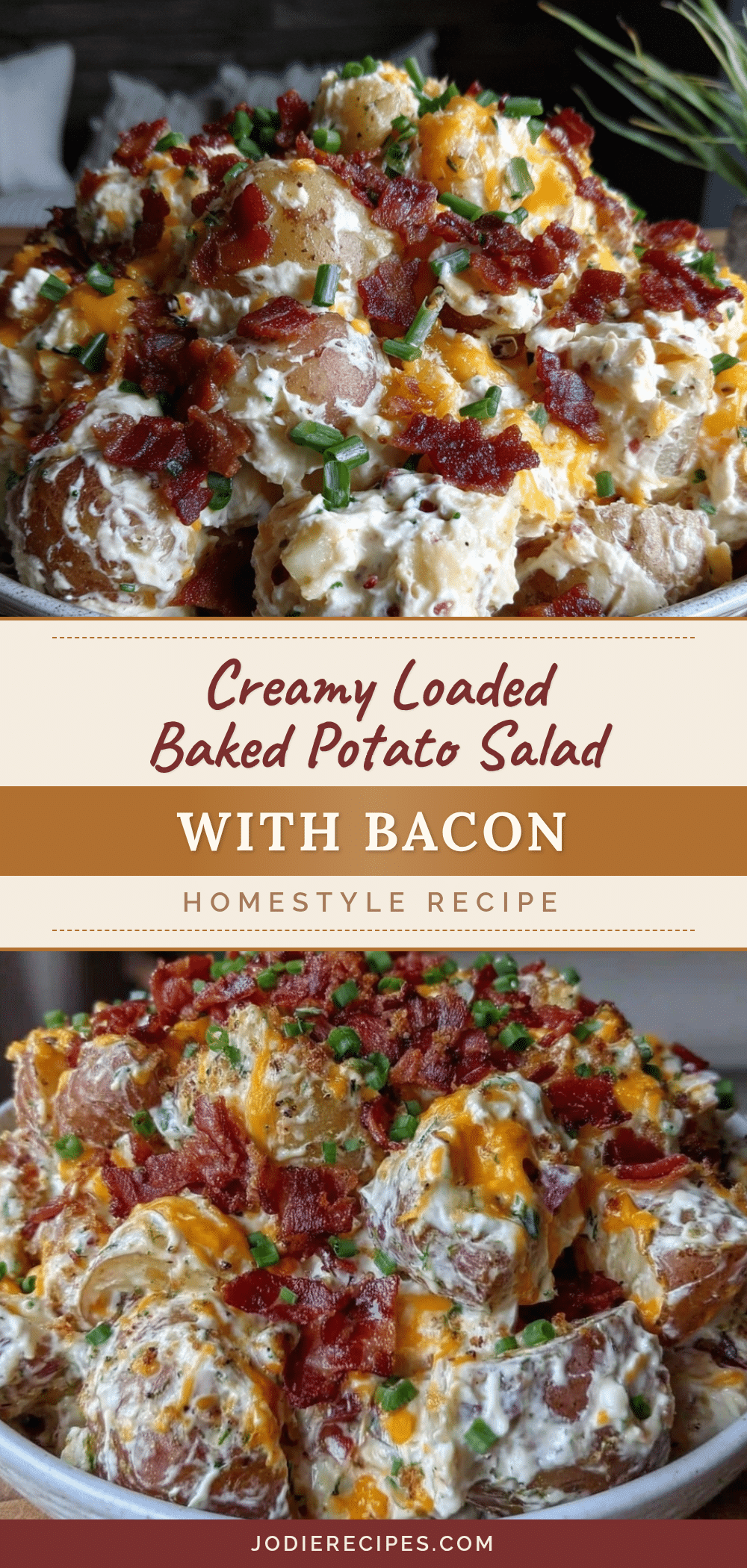 creamy loaded baked potato salad with bacon recipe